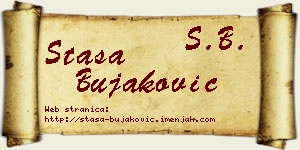 Staša Bujaković vizit kartica